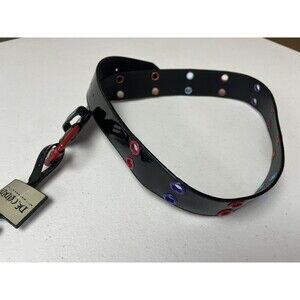 Decoded - Unisex - Black - 2 Holes Row, Rainbow Grommet Belt - Colorful - Size L